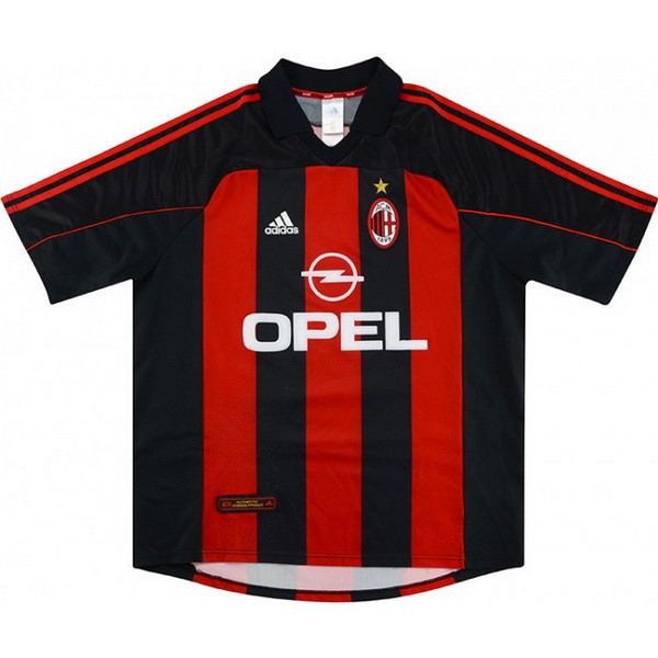 Camiseta Milan 1ª Retro 2000 2002 Rojo